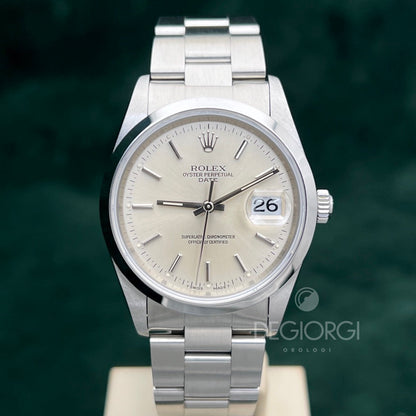 Rolex Oyster Perpetual Date 15200 Argento