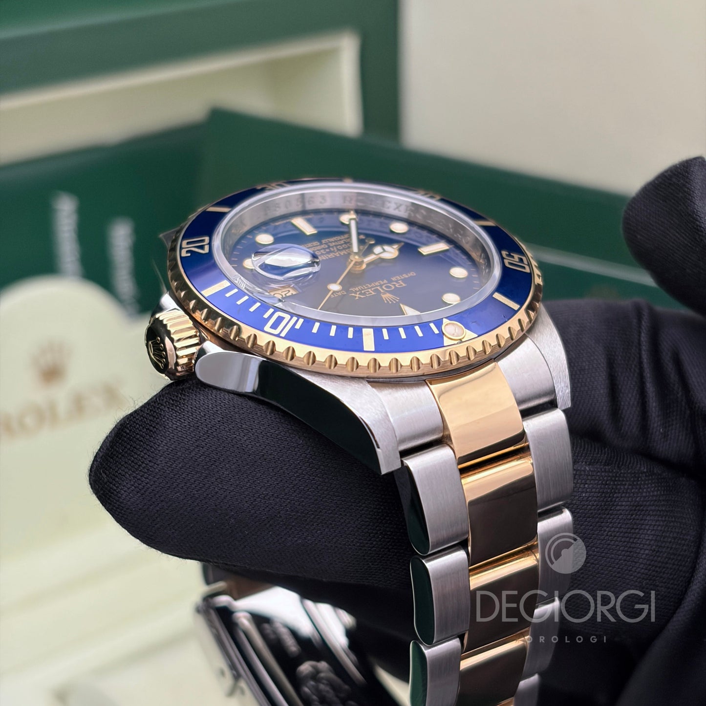 Rolex Submariner 16613 Oyster 40 mm Acciaio e Oro Giallo RRR Blu