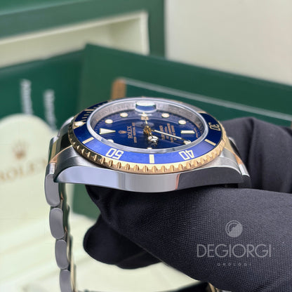 Rolex Submariner 16613 Oyster 40 mm Acciaio e Oro Giallo RRR Blu