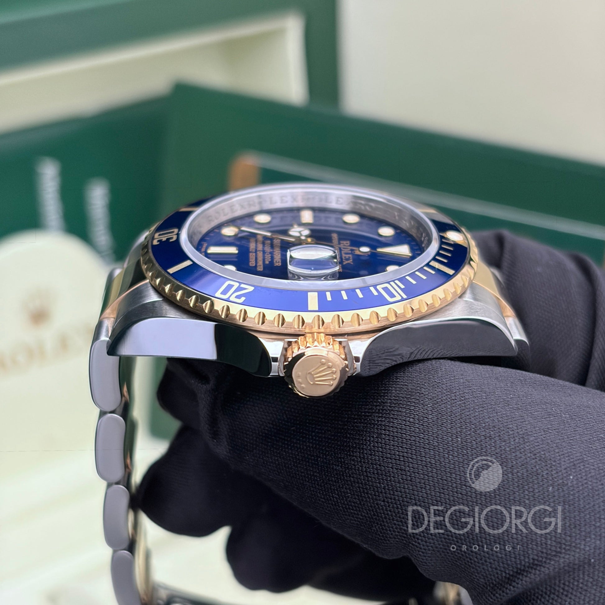 Rolex Submariner 16613 Oyster 40 mm Acciaio e Oro Giallo RRR Blu