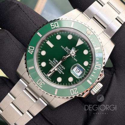 Rolex Submariner Date 116610LV Hulk 40 mm Acciaio Oyster