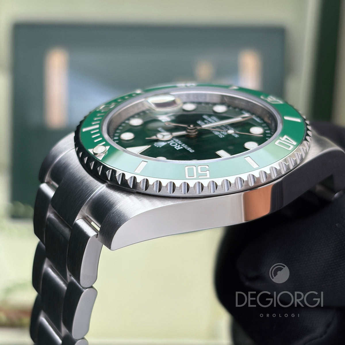 Rolex Submariner Date 116610LV Hulk 40 mm Acciaio Oyster