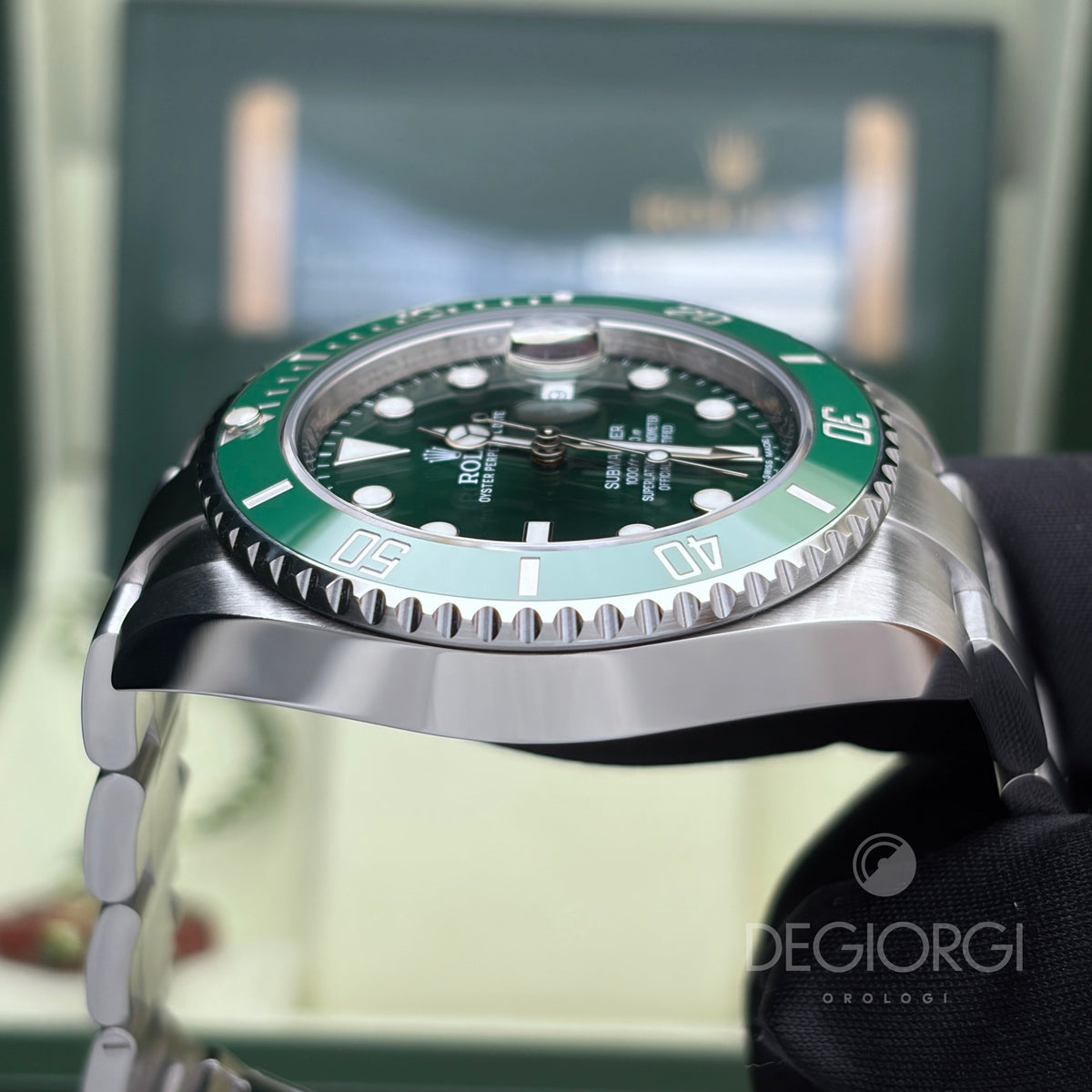 Rolex Submariner Date 116610LV Hulk 40 mm Acciaio Oyster