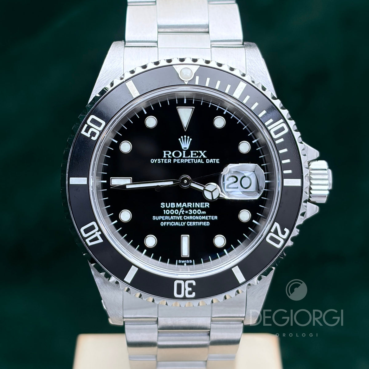 Rolex Submariner Date 16610 Swiss Only 40 mm Acciaio Nero