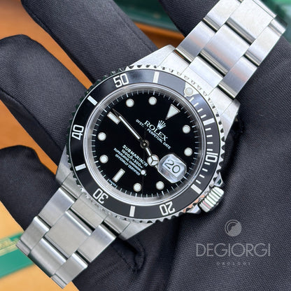 Rolex Submariner Date 16610 Swiss Only 40 mm Acciaio Nero