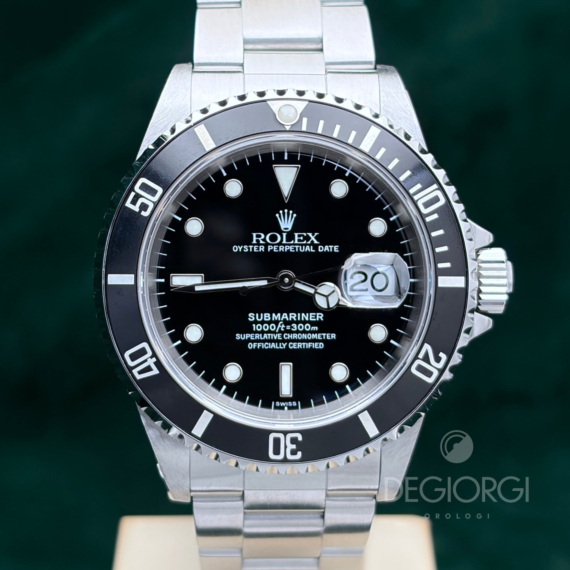 Rolex Submariner Date 16610 Swiss Only 40 mm Acciaio Nero