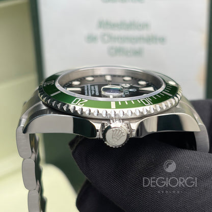 Rolex Submariner Date 16610LV Kermit Ghiera verde 40 mm Acciaio Oyster